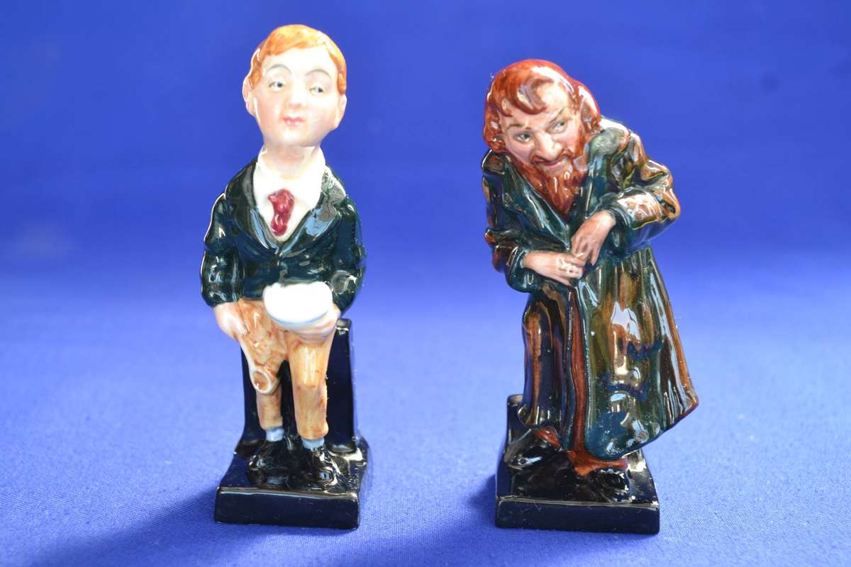 Royal Doulton Miniature Figurines - Oliver Twist and Fagan