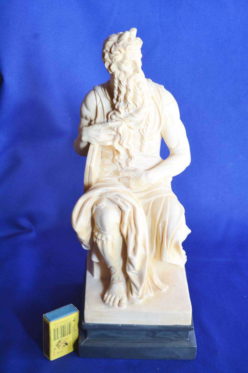A Santimi Statue  - Horns of  Moses By Michelangelo - Vintage