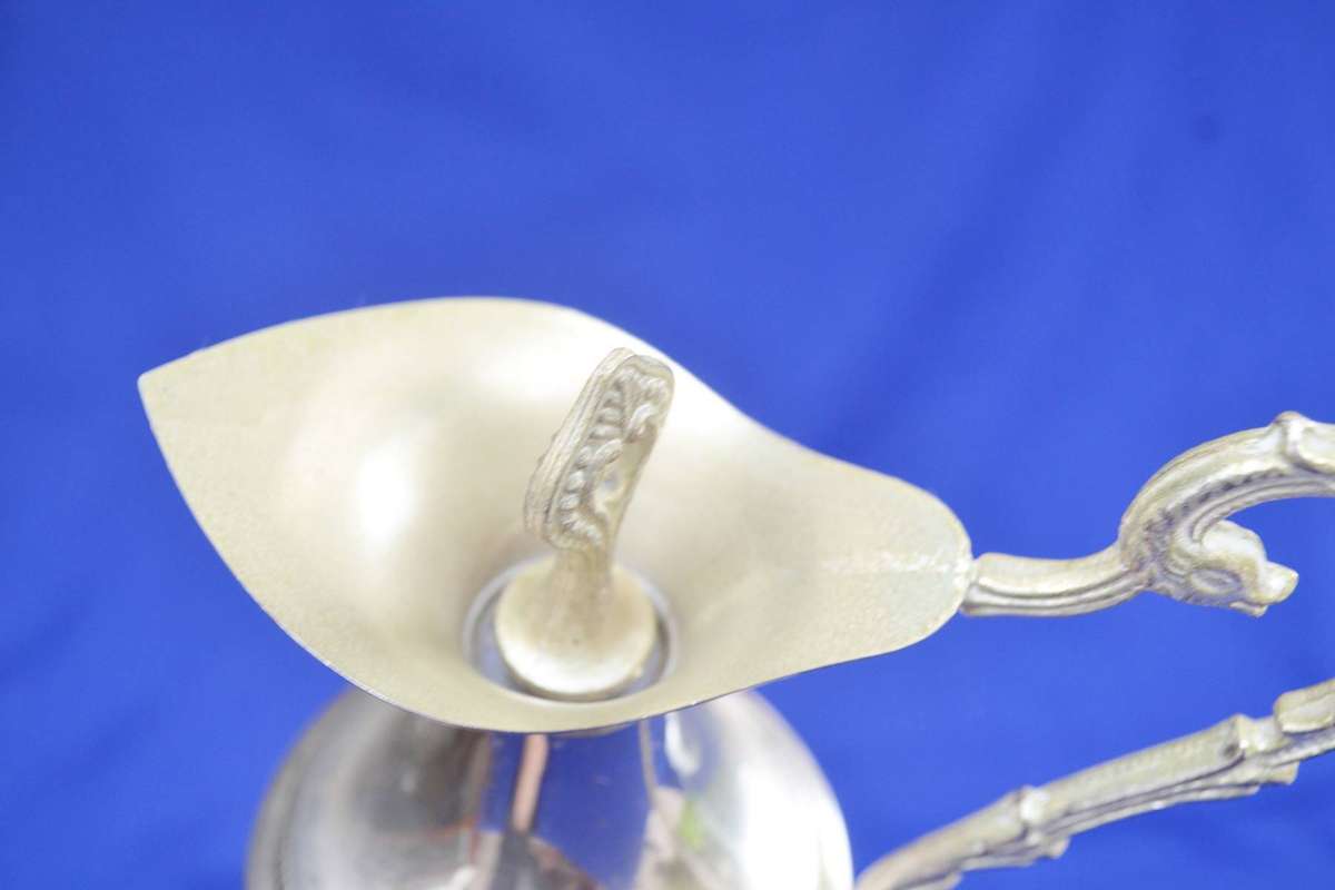 Vintage 1960's Diamond Cut Crystal Claret Jug with Silver Plate Mounting