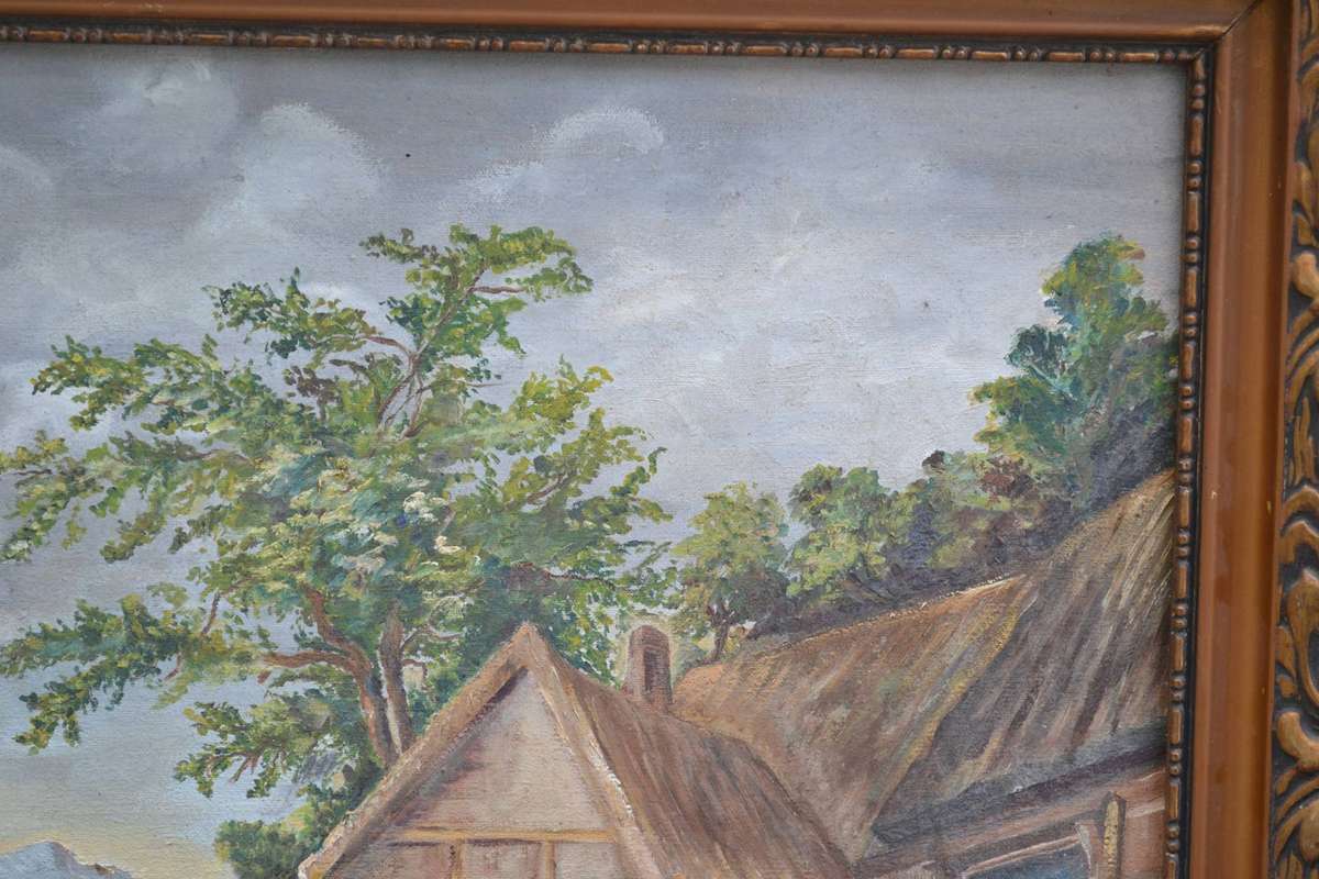 Original Oil on Canvas Painting Signed R Wood