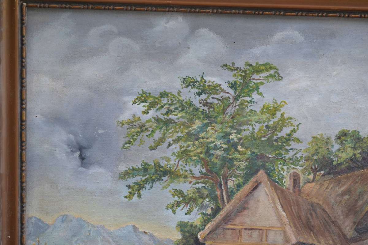 Original Oil on Canvas Painting Signed R Wood