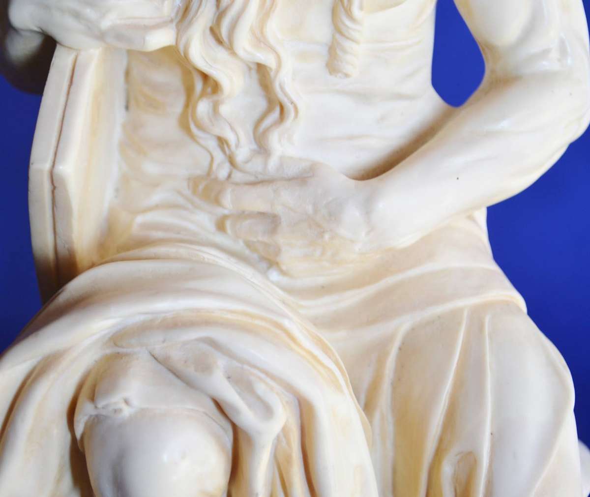 A Santimi Statue  - Horns of  Moses By Michelangelo - Vintage