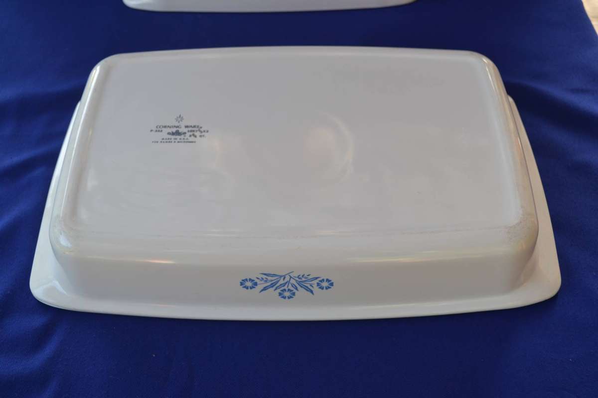 Vintage Corning Ware Cornflower Blue Roasting / Lasagne Dish and Loaf Pan
