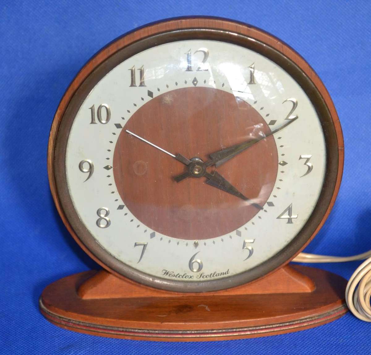 Westclox Scotland Electric Desk / Mantel Clock - Vintage