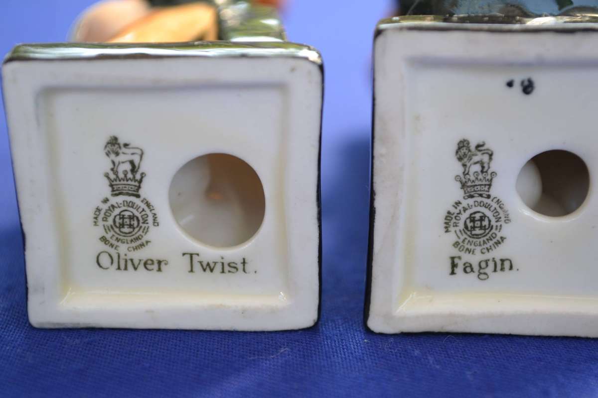 Royal Doulton Miniature Figurines - Oliver Twist and Fagan