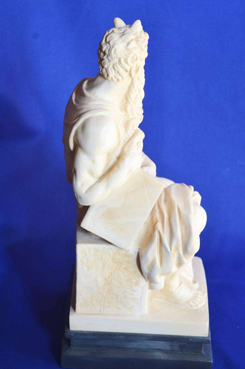A Santimi Statue  - Horns of  Moses By Michelangelo - Vintage