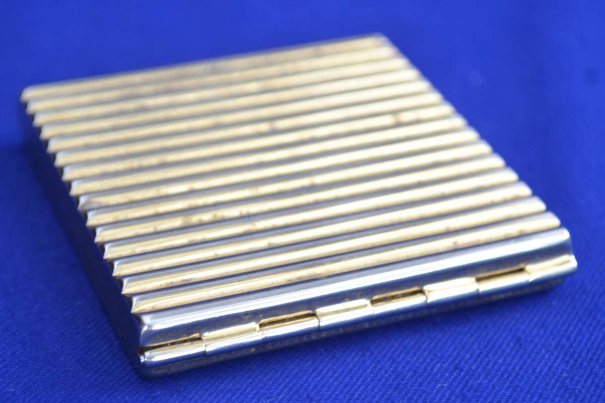 Vintage Collectable Estee Lauder Gold Tone Compact Mirror