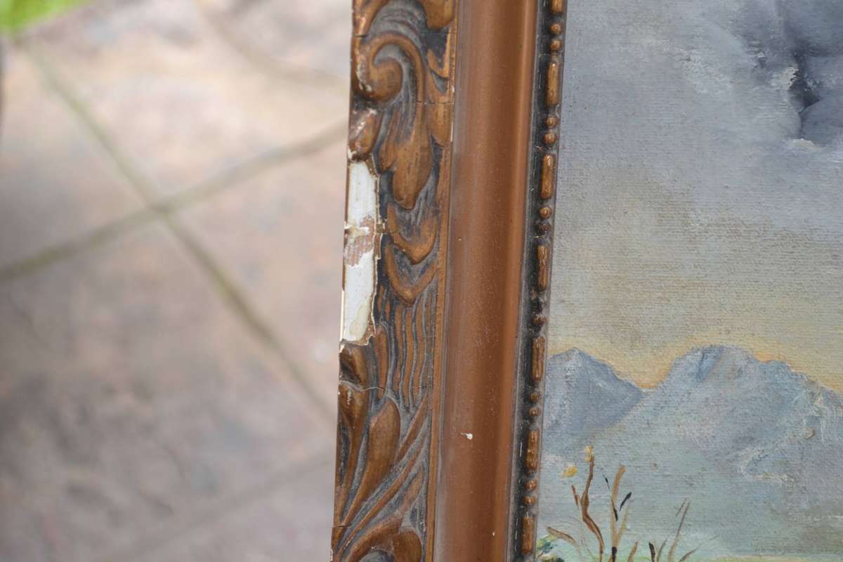 Original Oil on Canvas Painting Signed R Wood