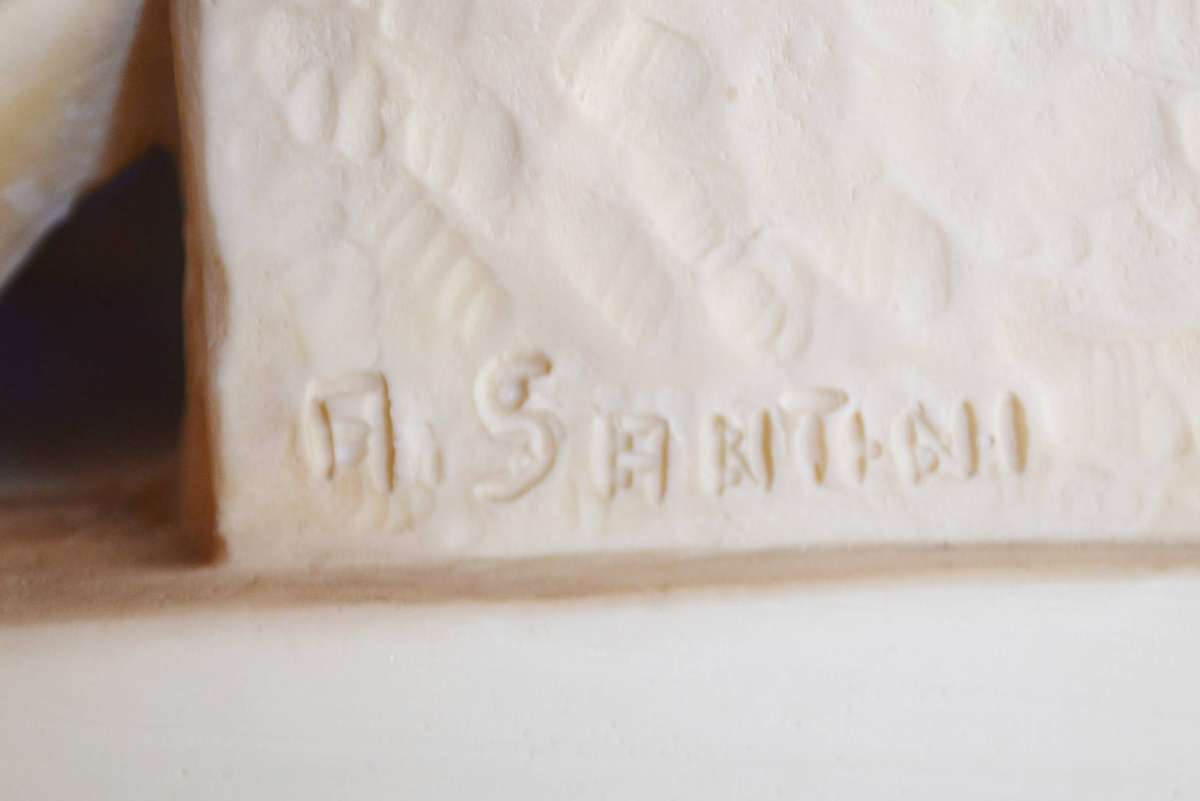 A Santimi Statue  - Horns of  Moses By Michelangelo - Vintage