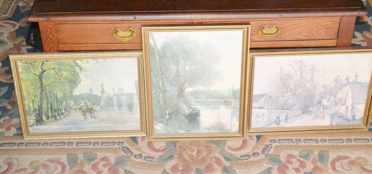 Set of Three Vintage Original Paintings