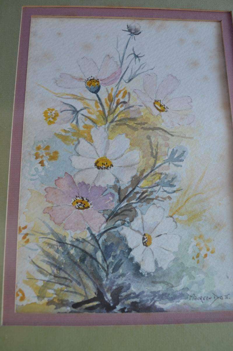 Floral Water Colours x 4 - Maureen  Dott and Marilyn  Simandle