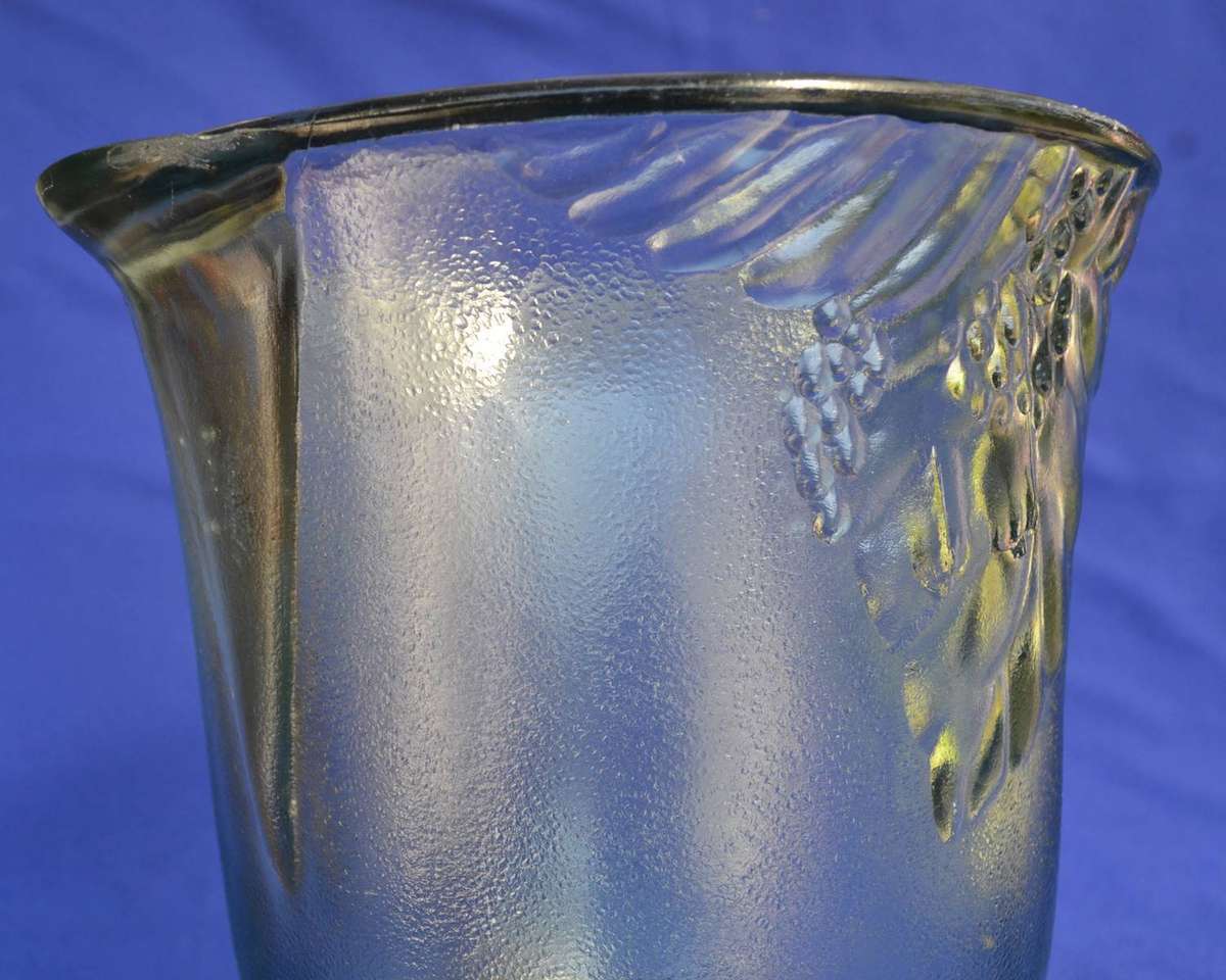 Large Vinrage Heavy Textured Glass Wine Cooler / Ice Bucket