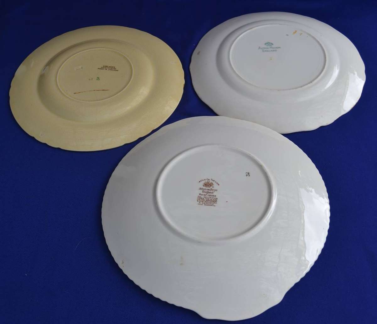 Vintage Art Deco Cake Plates - Various Makers - 3 Pieces
