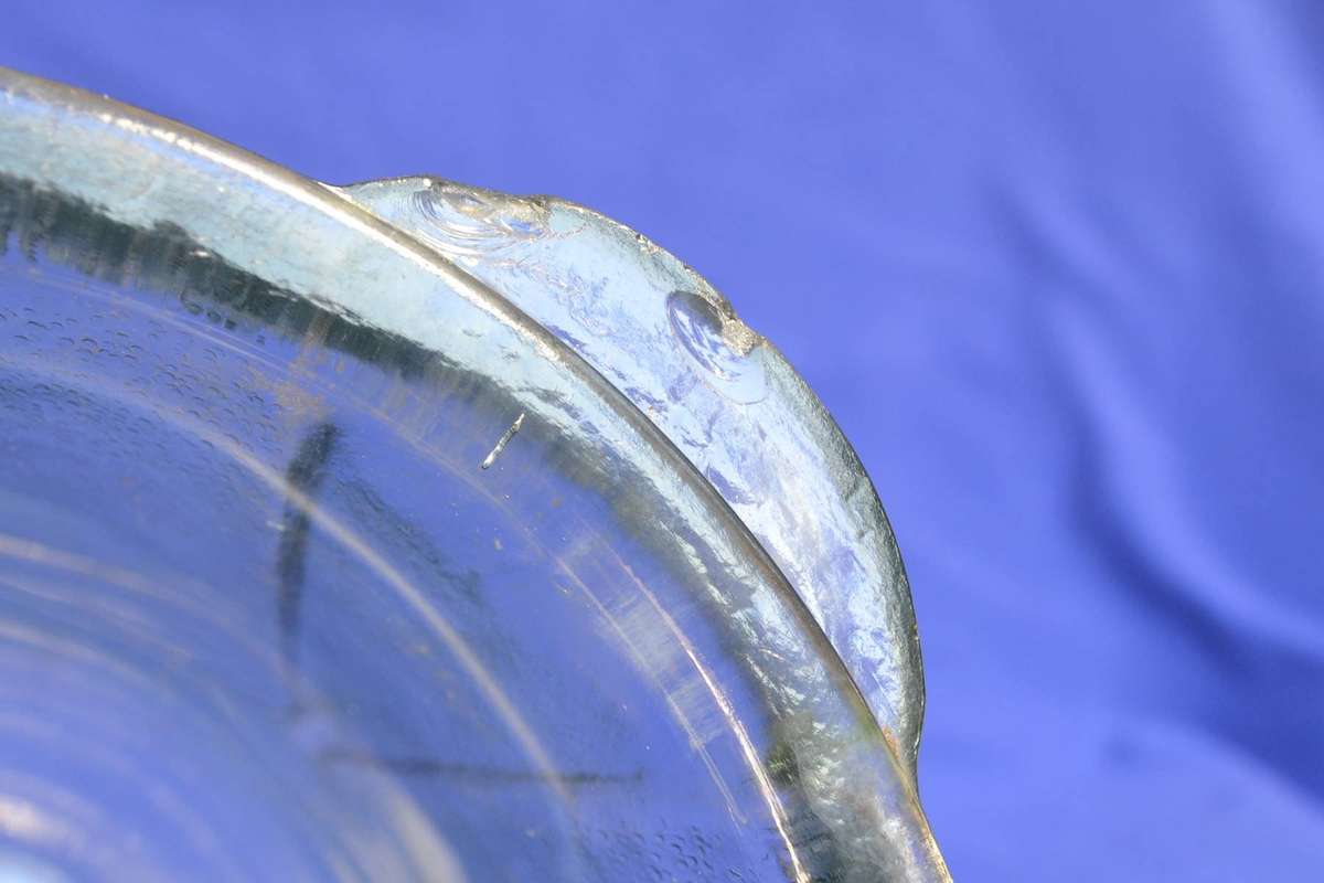 Large Vinrage Heavy Textured Glass Wine Cooler / Ice Bucket