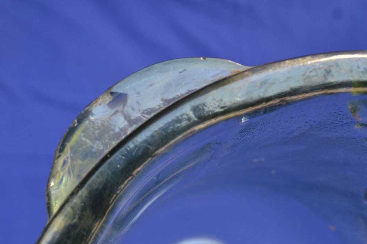 Large Vinrage Heavy Textured Glass Wine Cooler / Ice Bucket