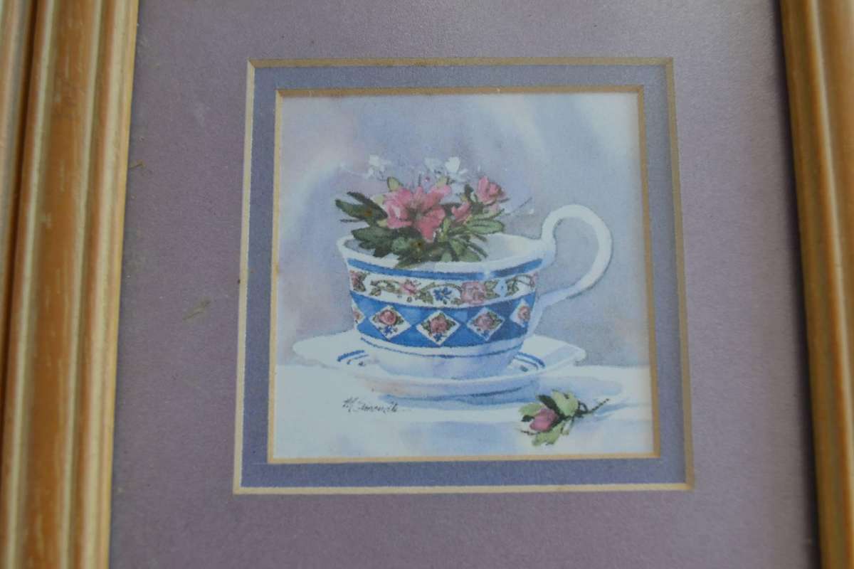 Floral Water Colours x 4 - Maureen  Dott and Marilyn  Simandle