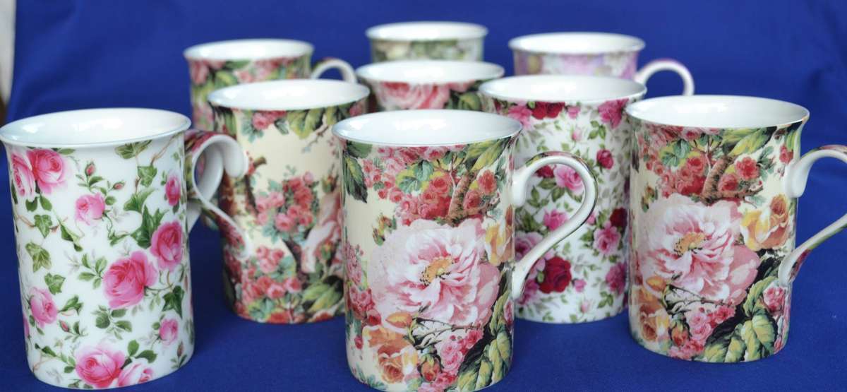 Maxwell & Williams Assorted Chintz Style Coffee Mugs - 9 Pieces