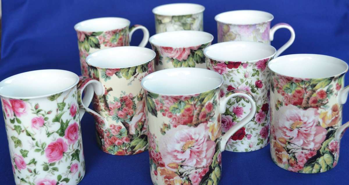 Maxwell & Williams Assorted Chintz Style Coffee Mugs - 9 Pieces