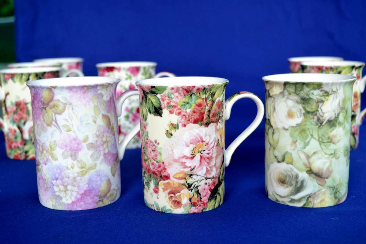 Maxwell & Williams Assorted Chintz Style Coffee Mugs - 9 Pieces