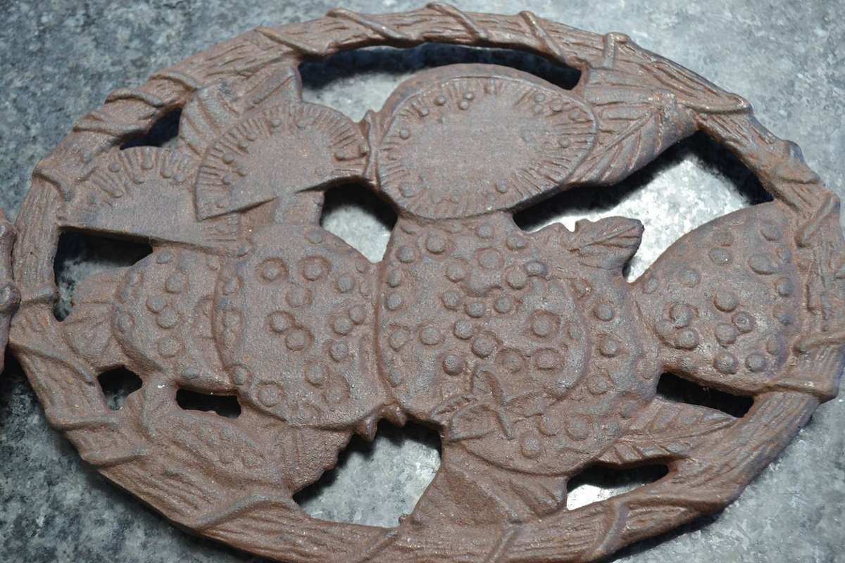 Vintage Cast Iron Trivets x 4