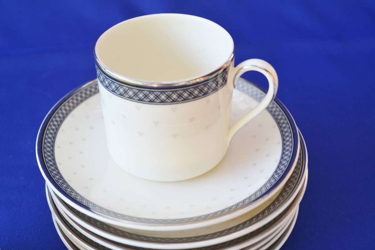 Vintage Royal Doulton "Burlington" Coffee Duos x 6  c1986