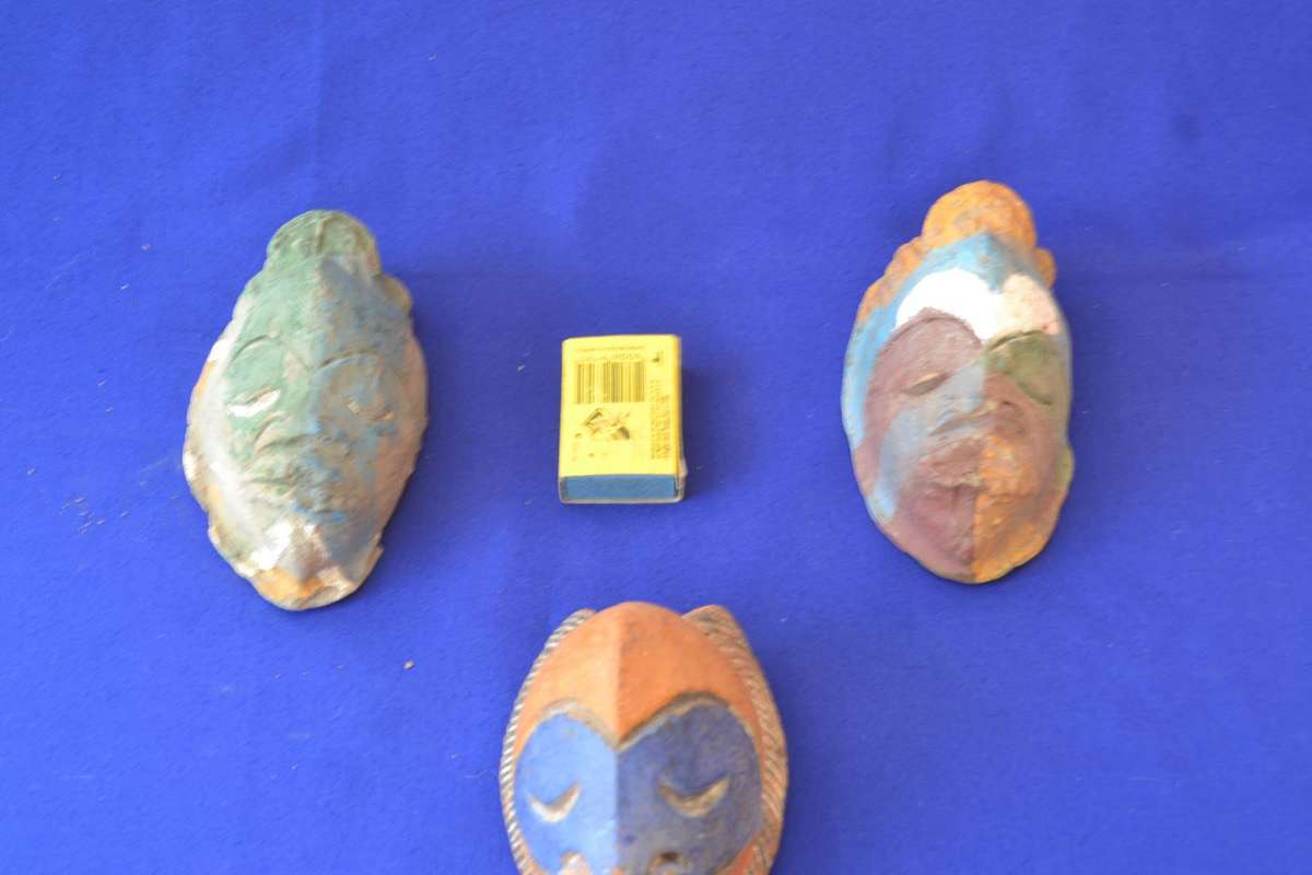Hand Crafted Ancient Artefact Style Clay Masks