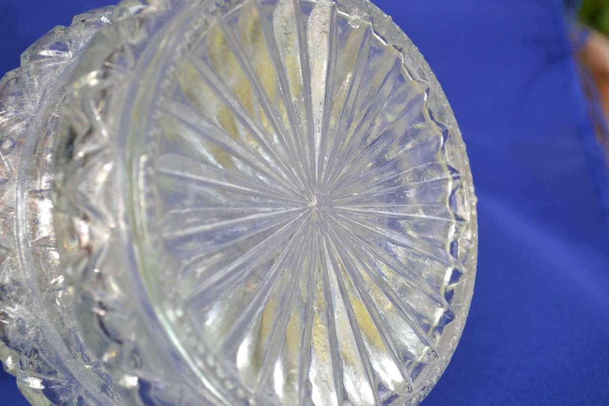 Vintage Diamondl Claret Jugs with silver Plate Mountings