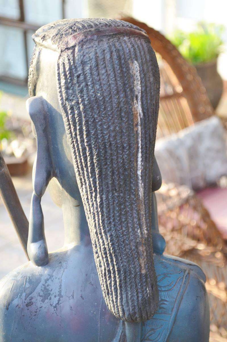 Large Maasai Woman  and Warrior - Morans - Heavy -40kg-Black Hardwood Carvings c1970's