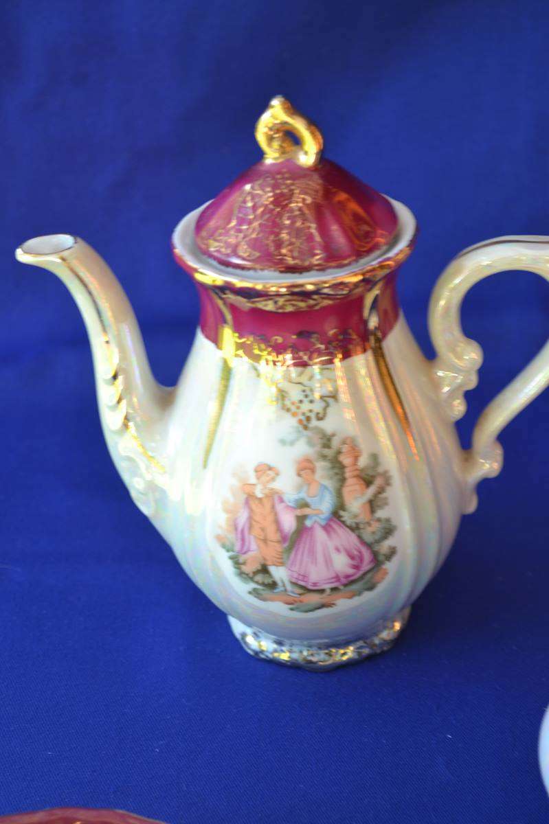 Vintage Lusterware Coffee Set - 11 Pieces