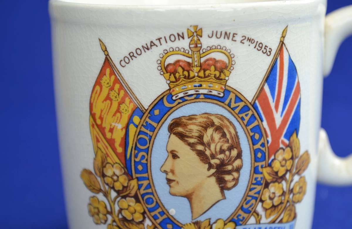 Royal Tudor ware Commemorative Mug - Coronation of Queen Elizabeth II 1953
