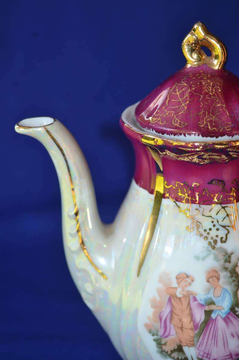 Vintage Lusterware Coffee Set - 11 Pieces