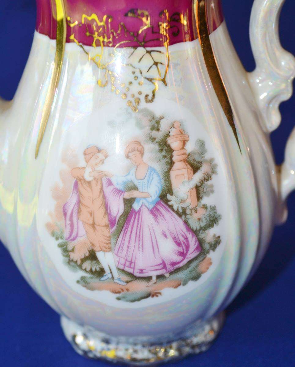 Vintage Lusterware Coffee Set - 11 Pieces