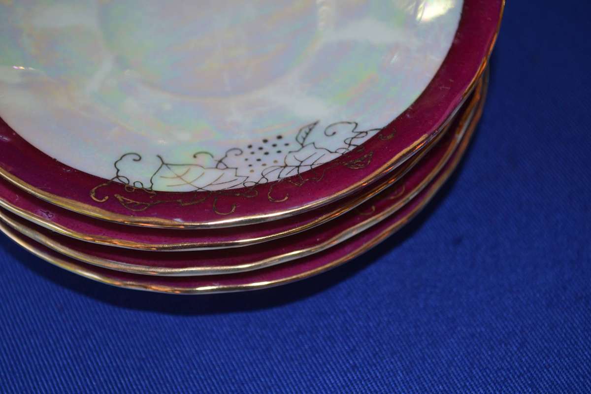 Vintage Lusterware Coffee Set - 11 Pieces