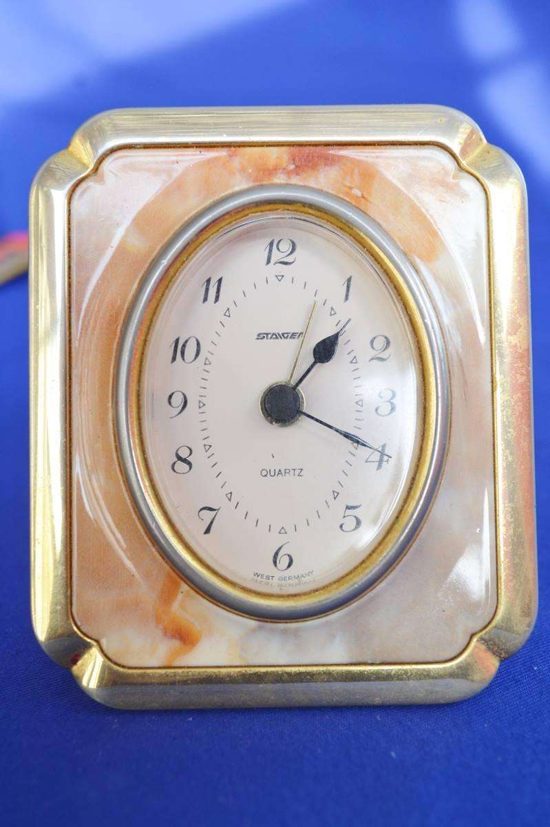 Gruen Quartz Octagon Table Alarm Clock - Vintage - West Germany