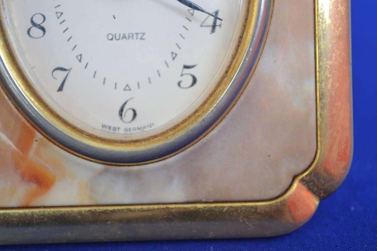 Gruen Quartz Octagon Table Alarm Clock - Vintage - West Germany