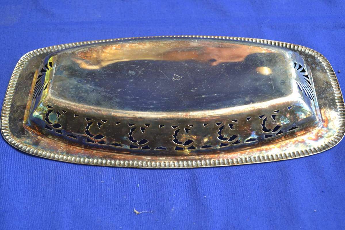 Assorted Vintage Silver Plate  and Glass Items - 8 Pieces