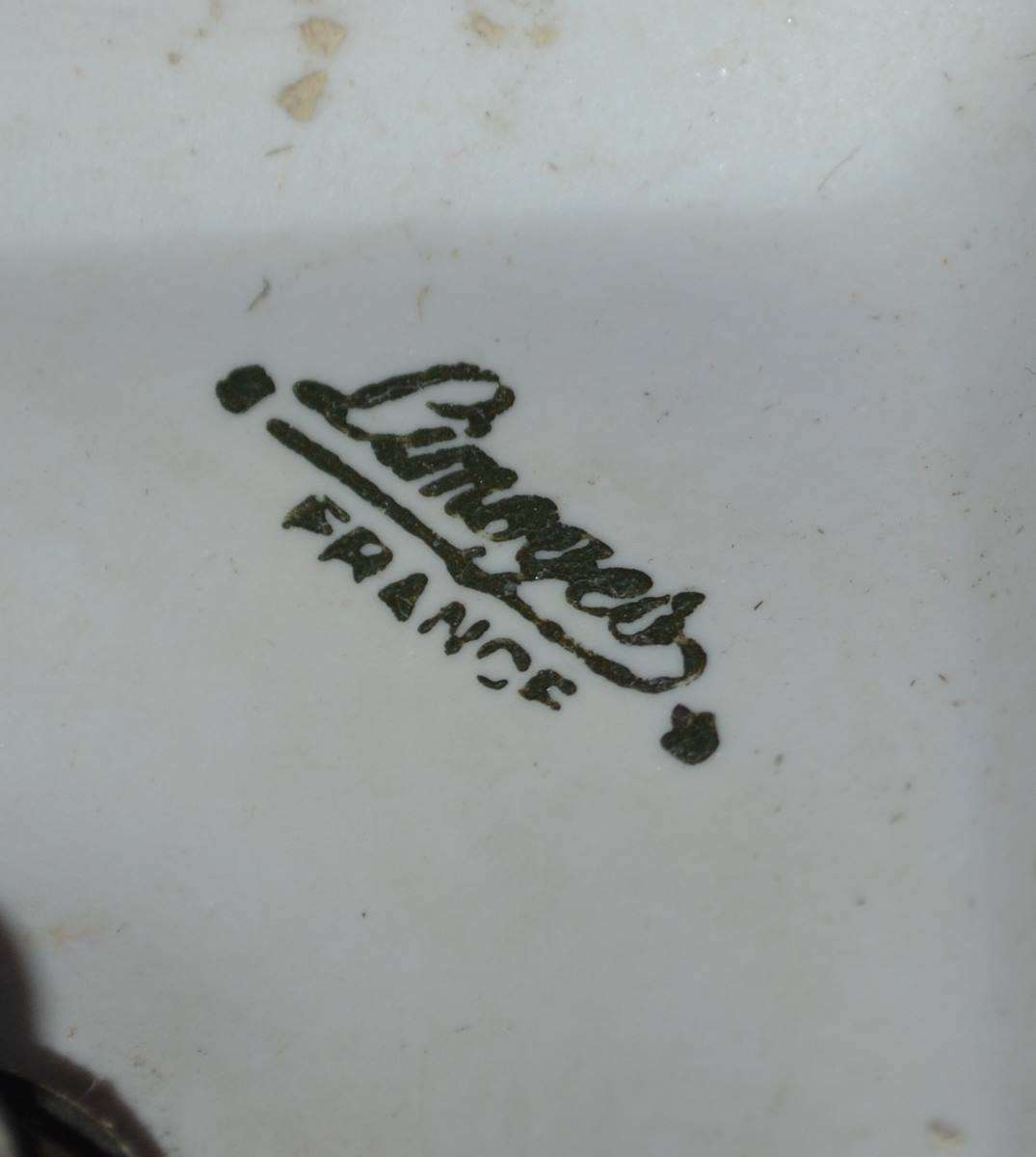 Vintage Hand Painted Limoges Urn Vase with Swan Handles