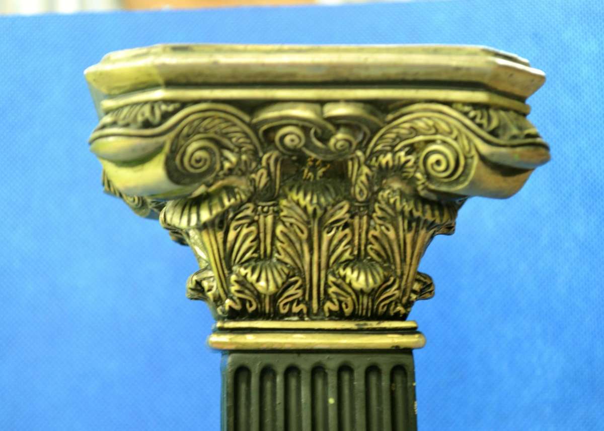 Vintage Aluminium Corinthian Column Candle Holder