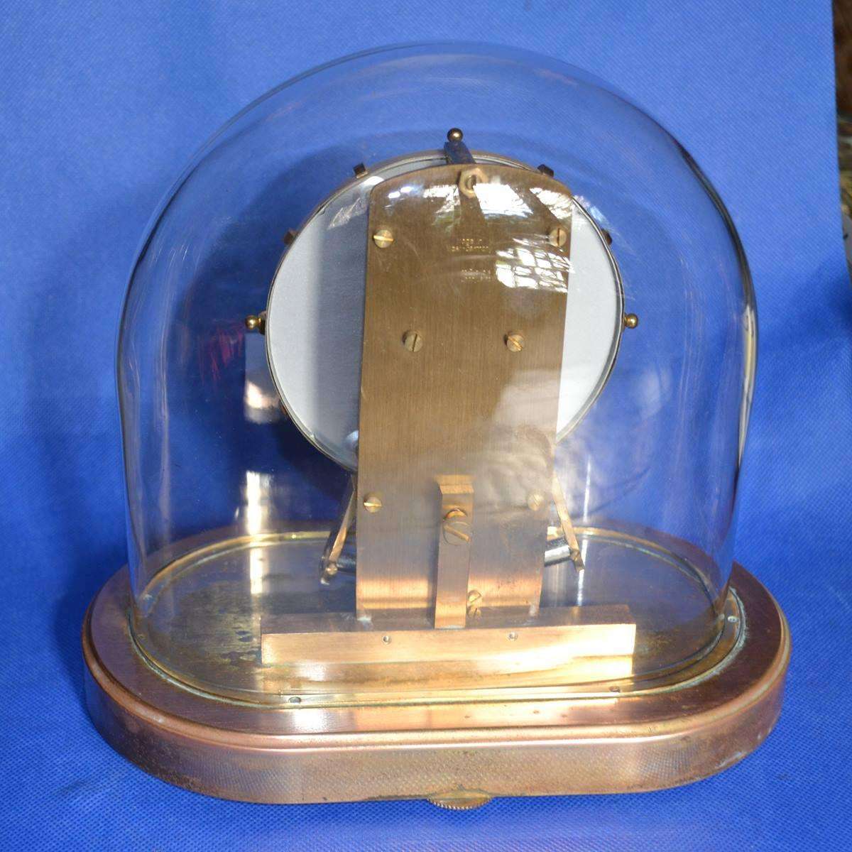 Kieninger & Obergfell West Germany Vintage Glass Dome Anniversary Mantle Clock