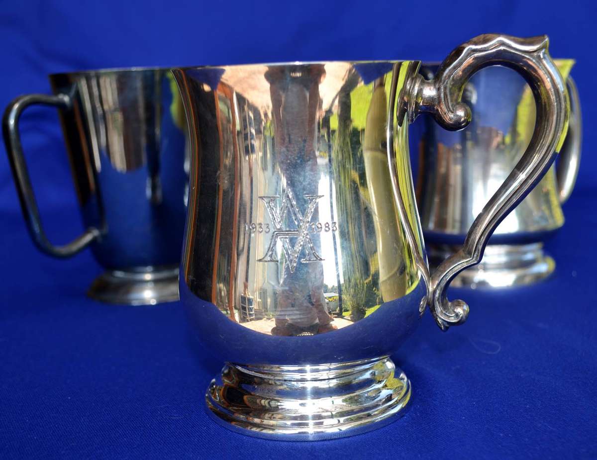 Silver Plate Tankards x 3