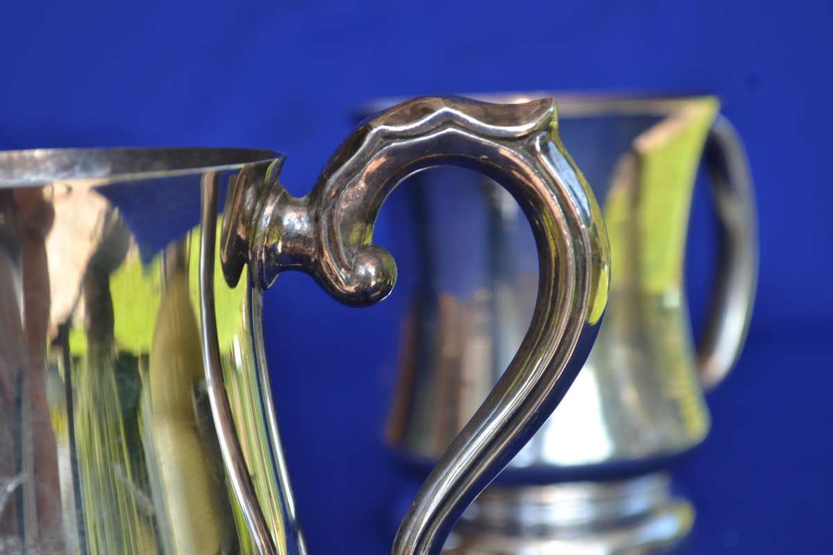 Silver Plate Tankards x 3