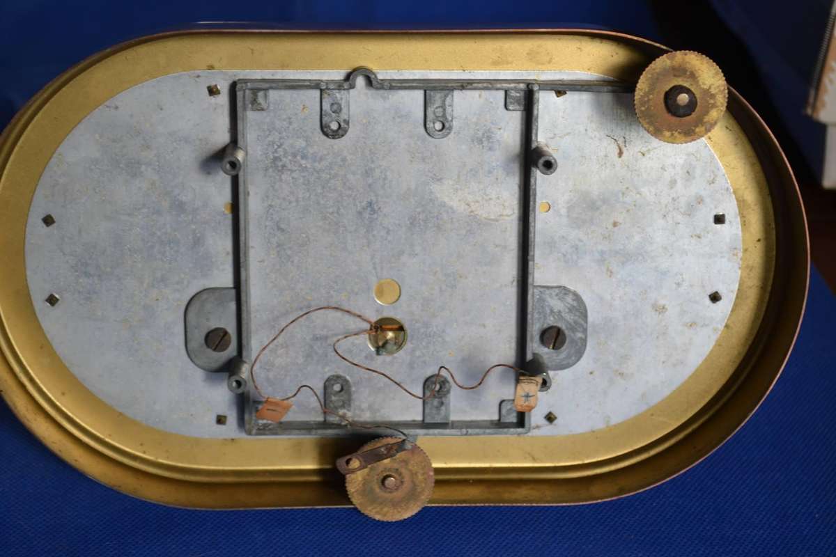 Kieninger & Obergfell West Germany Vintage Glass Dome Anniversary Mantle Clock