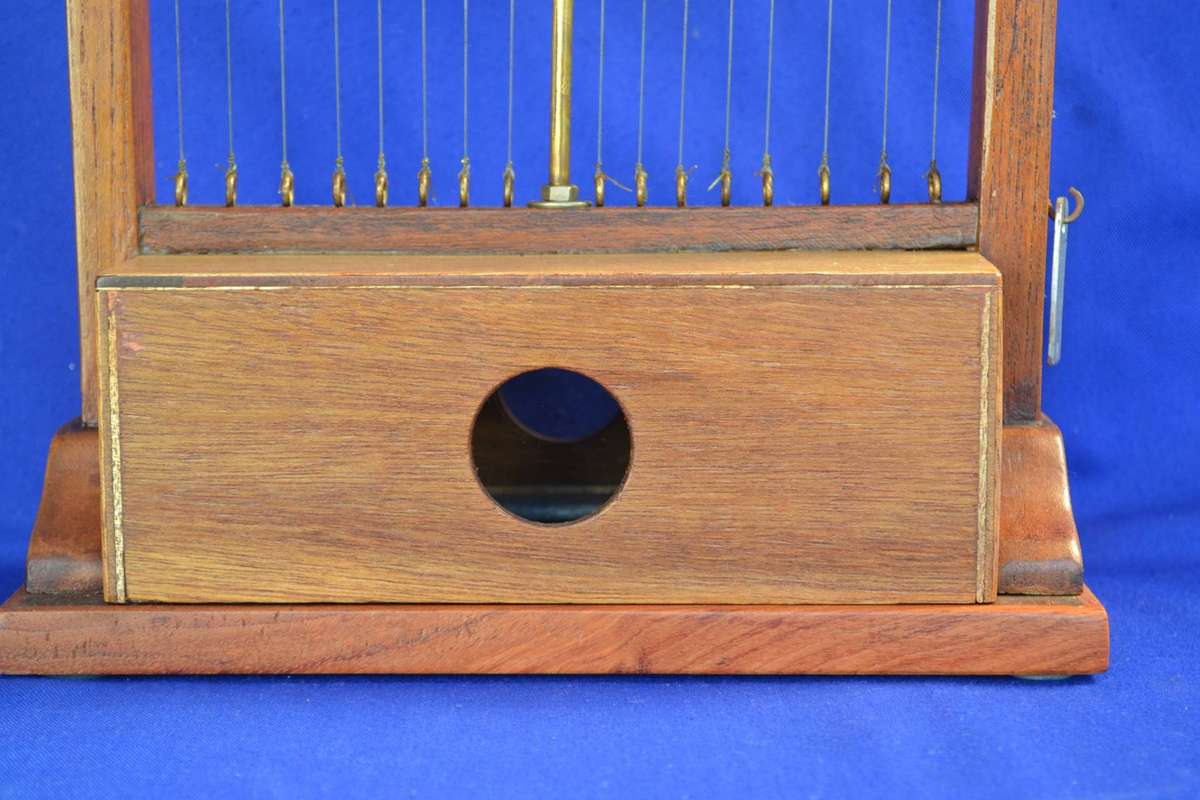 Upright Harp Style Stringed Musical Instrument with M-Shaped Wooden Frame