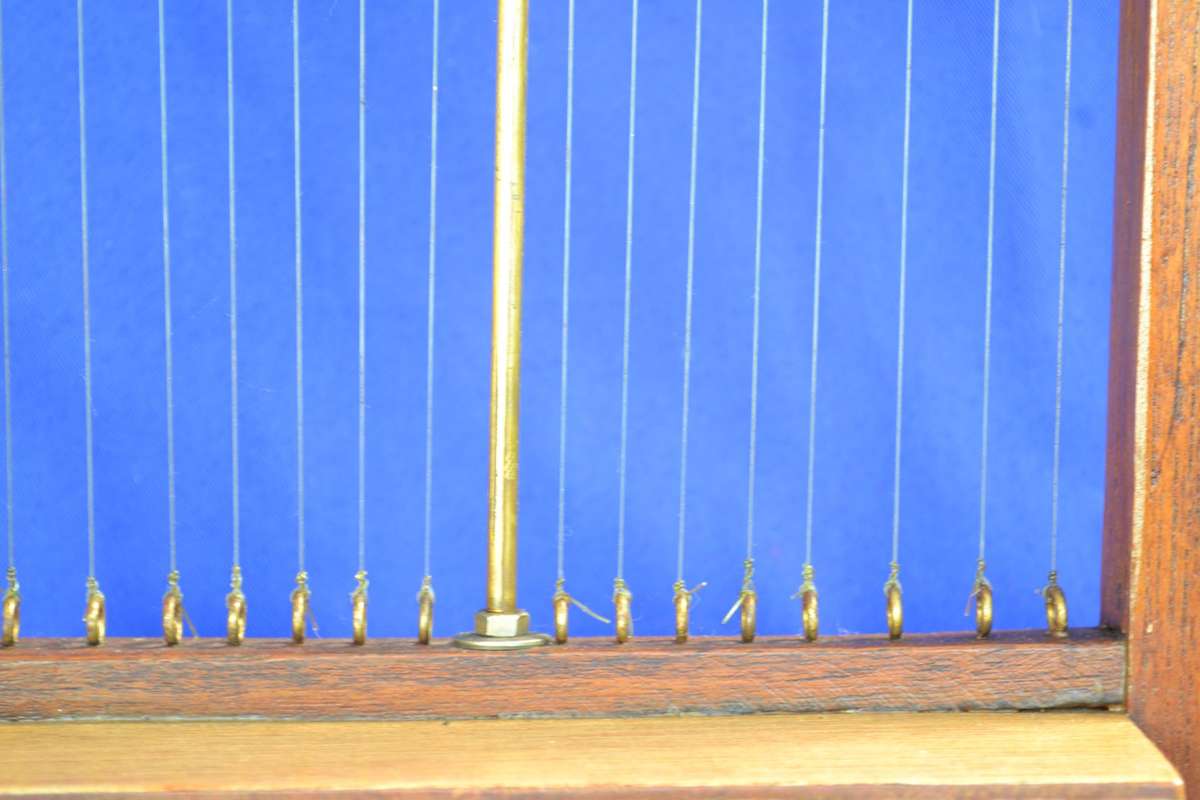 Upright Harp Style Stringed Musical Instrument with M-Shaped Wooden Frame