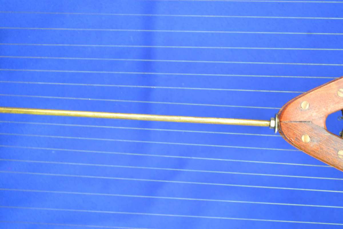 Upright Harp Style Stringed Musical Instrument with M-Shaped Wooden Frame