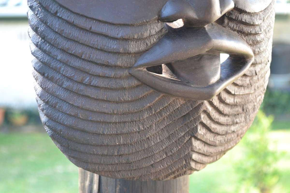 Vintage Carved Songye Mask - Central Democratic Republic of Congo