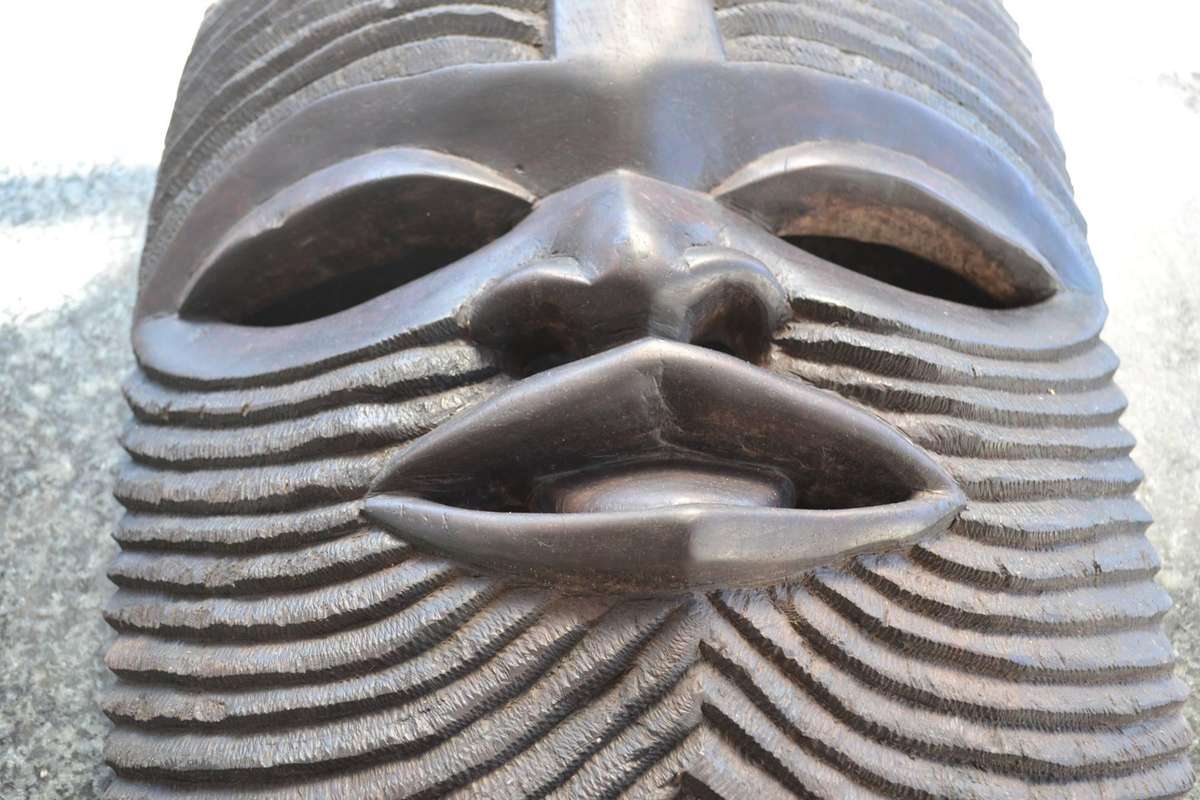 Vintage Carved Songye Mask - Central Democratic Republic of Congo