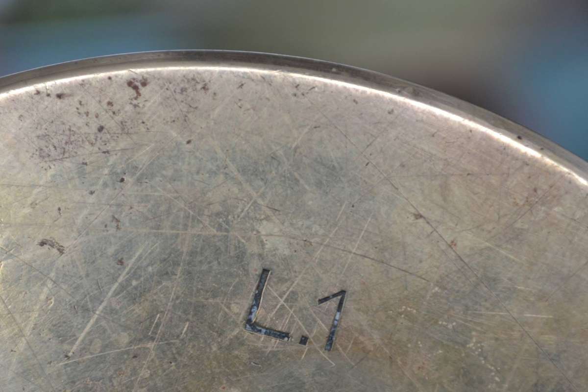 Vintage Heavy WWII Trench Art "Mortar" Ashtray with Coin Cigarette Holders