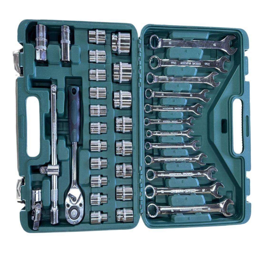 Mechanic Hand Tool Box Set - 37 Pieces
