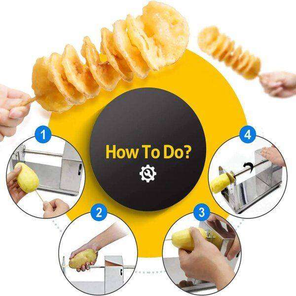 Stainless Steel Spiral Potato Cutter For Home
